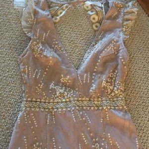 Hello molly gold glitter dress